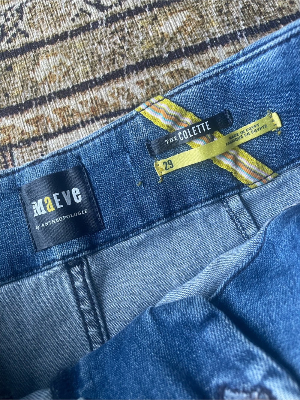 Anthropologie Maeve Colette Jeans 29 High Rise Cropped Wide Leg Baggy Stretch - Picture 5 of 10